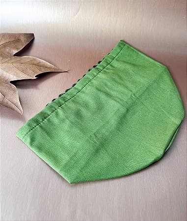 Forro Bolsa - Redondo P (15X15cm Fundo) - Liso Verde Oliva