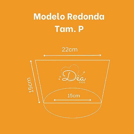 Forro Bolsa - Redondo P (15X15cm Fundo) - Liso Off White