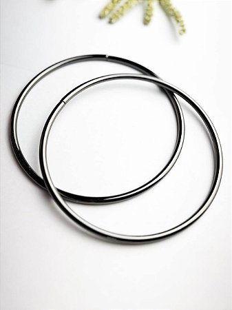 Alça Metal Redonda Par - Ônix (Circulo)