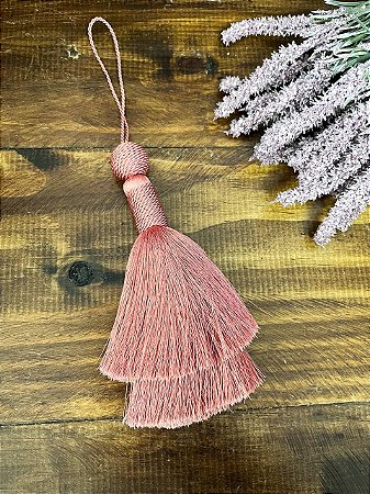 Tassel IT Duplo 12cm, bola, Cordão 9cm - Rose