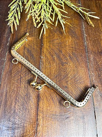 Fecho da Vovó 18x9cm Retangular c/Argola - Dourado