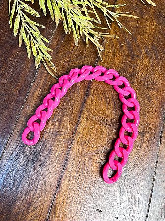 Alça Resina Elo 30cm - Rosa Passione