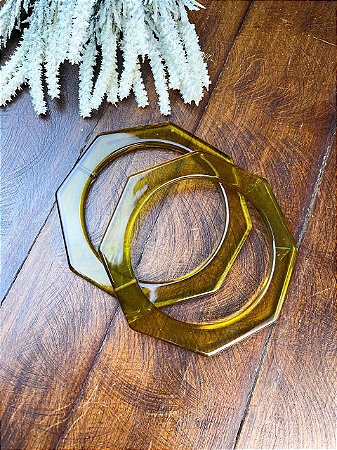 Alça Resina Octagonal Mix Olivine
