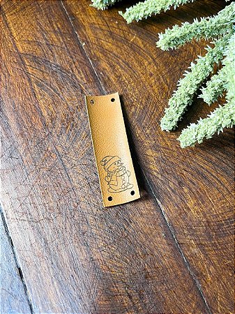 Tag Sintético Retangular 6x2cm - Boneco de Neve