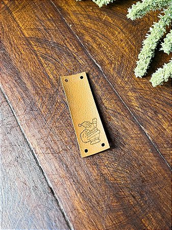 Tag Sintético Retangular 6x2cm - Papai Noel