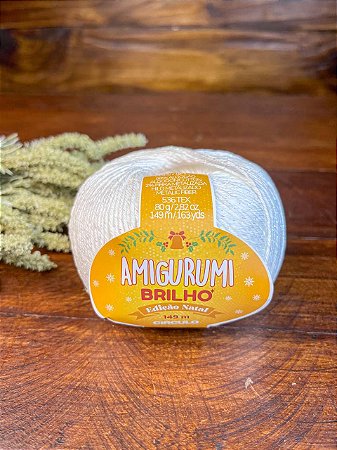 Fio Amigurumi Brilho 80g - Floco de Neve