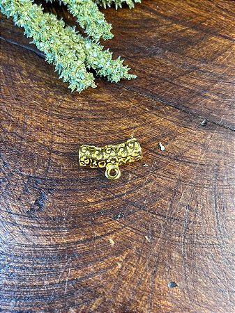 Passador com 1 porta Pingente Dourado Relevo
