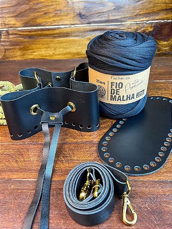 Kit Bolsa Charlotte - Fischer 25mm Preto (Déa - Aula Grátis)c