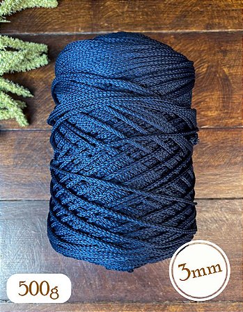 Fio Néctar 3mm - 500g-300m - Poliéster - Azul Intenso