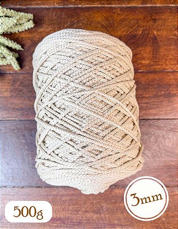 Fio Néctar 3mm - 500g-300m - Poliéster - Amêndoa