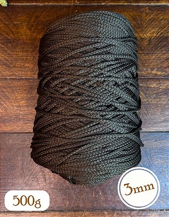 Fio Néctar 3mm - 500g-300m - Poliéster - Carvão