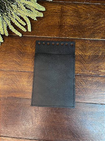 Bolso Interno Couro 11x18cm - Preto