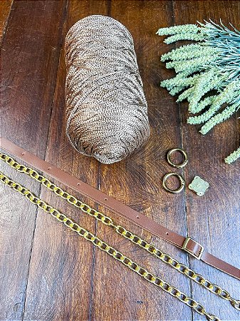 Kit Bolsa Floratta - Néctar 3mm Rami  (Crochetando Amigas)