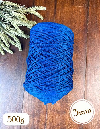 Fio Néctar 3mm - 500g-300m - Poliéster - Azul Bic