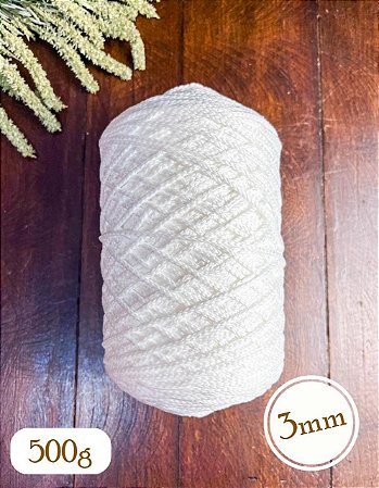 Fio Néctar 3mm - 500g-300m - Poliéster - Branco