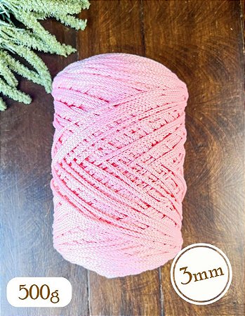Fio Néctar 3mm - 500g-300m - Poliéster - Rosa Bebe