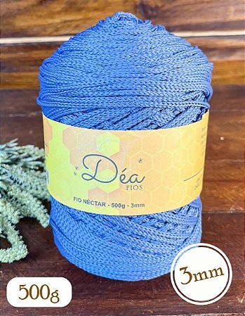 Fio Néctar 3mm - 500g-300m - Poliéster - Azul Denin
