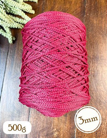 Fio Néctar 3mm - 500g-300m - Poliéster - Cereja