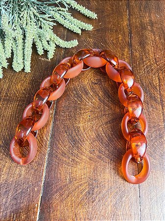 Alça Resina Noz 38cm - Mixing Guaraná Fosco e Brilho