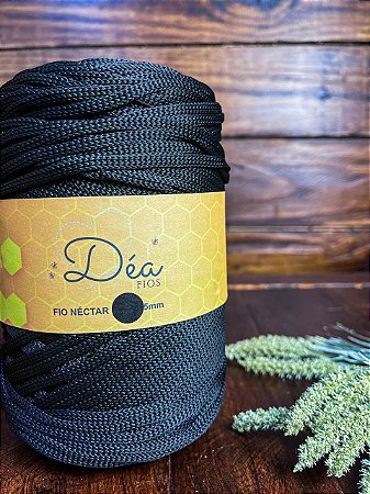 Fio Néctar 5mm - 500g-200m - Poliester - Preto