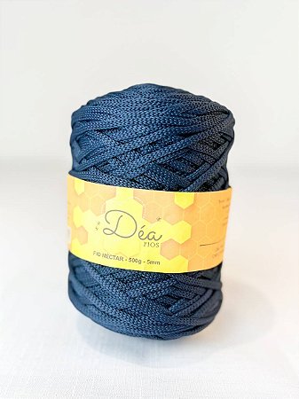 Fio Néctar 5mm - 500g-200m - Poliester - Azul Jeans Escuro