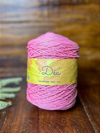 Fio Néctar 3mm - 500g-300m - Poliéster - Rosa Iogurte