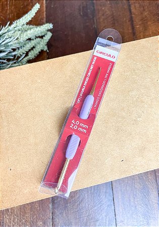 Agulha de Crochê Ponta Dupla Soft - 4,0mm x 2,0mm