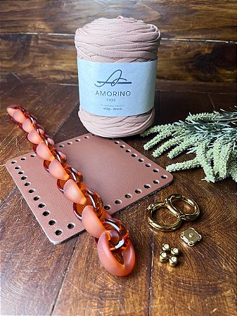 Kit Bolsa Florença - Amorino 26mm - Rosa Chá (Clube das Gurias)