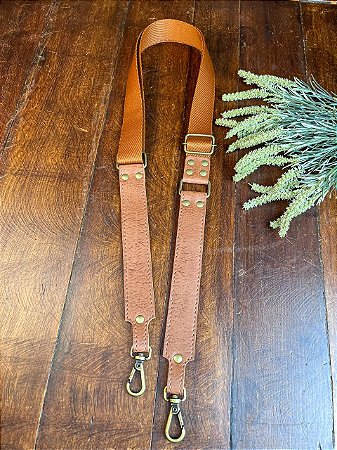 Alça Transversal Montana 3x105cm - Caramelo/Ouro Velho