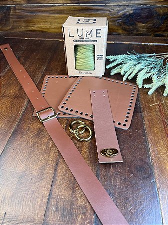 Kit Bolsa Lia - LUME 25mm - Verde Musgo (Déa - Aula Grátis)