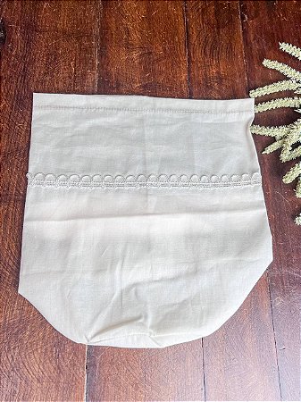 Forro Bolsa - Redondo M (15X15cm Fundo) - Liso Off White - Moana