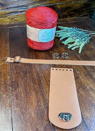 Kit Bolsa Zara - Néctar 4mm Nautico - Figo (Crochetando Amigas)