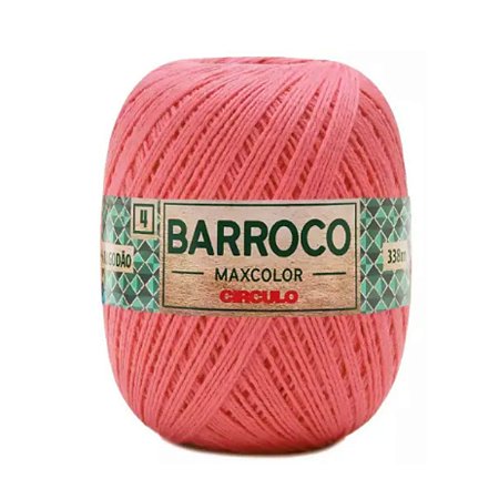 Fio Barroco Maxcolor 4 Círculo - Coral-Vivo 4004