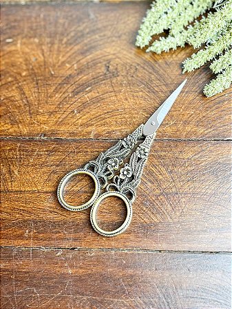 Tesoura Classica Stilo Europeu 4,5"-11,5cm - Ouro Velho