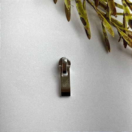 Cursor/Puxador Metal #5 p/Ziper Teflon - Níquel