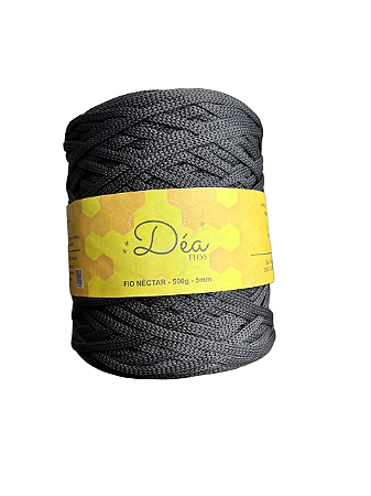 Fio Néctar 5mm - 500g-200m - Poliester - Cinza Escuro