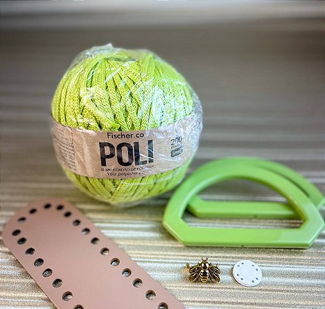 Kit Bolsa Croche Candy-Fischer Poli 5 mm Pistache-c/Video Aula