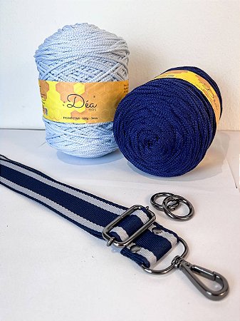 Kit Bolsa Croche Honey Mosa-Jabuticaba&Azul Bebe-Joana Kalil- Nectar 3mm