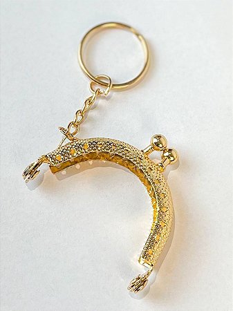 Fecho da Vovó Chaveiro 5,5cm Oval - Dourado
