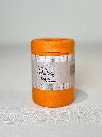 Fio Rafia 20mm -180g/190m-100% Viscose-Tangerina