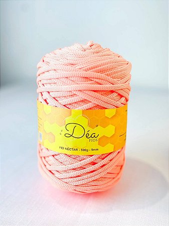 Fio Néctar 5mm - 500g-200m - Poliester - Laranja Neon