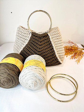 Kit 2 Bolsas Betina Cafe/Café com Leite-Néctar 5mm-(Déa-Aula Grátis)