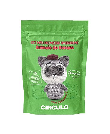 Kit Amigurumi Animais do Bosque - Guaxinim