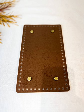 Base Retangular Montana 25x15cm-Caramelo/Dourado