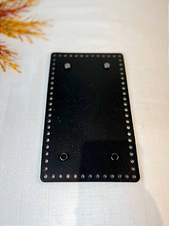 Base Retangular Montana 25x15cm-Preto/Niquel