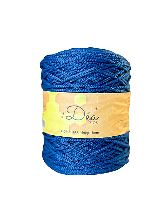 Fio Néctar 3mm - 500g-300m - Poliéster - Azul Anil