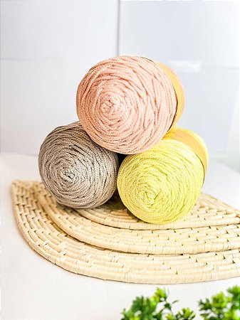 Combo 12 - Fios Néctar 3mm 3un. - Pessego, Amarelo Candy e Areia