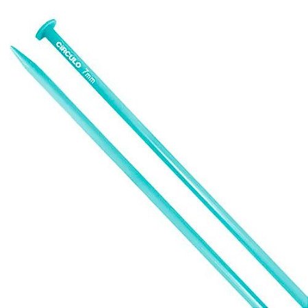 Agulha Trico Plastico 35cm Circulo - 7,0mm - Verde Agua