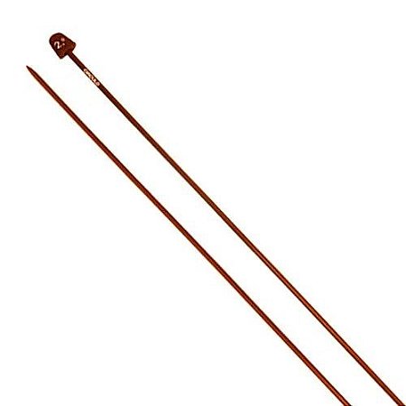 Agulha Trico Plastico 35cm Circulo - 2,0mm - Chocolate