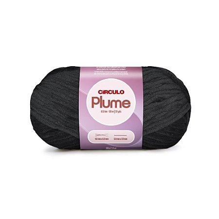 Fio/Lã Plume Circulo 8990 PRETO